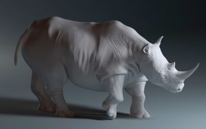 White Rhino 3d model for print
