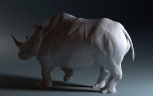 White Rhino 3d model for print