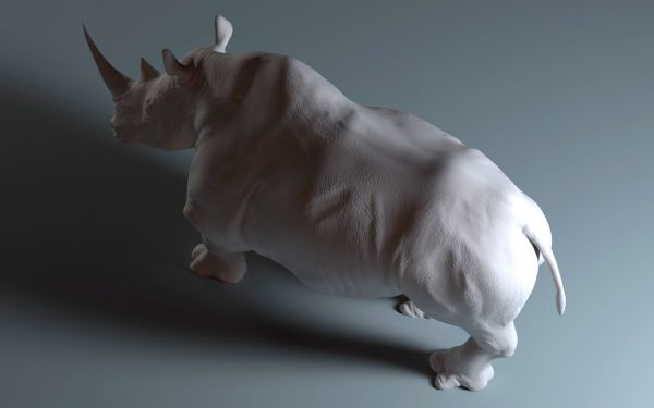 White Rhino 3d model for print