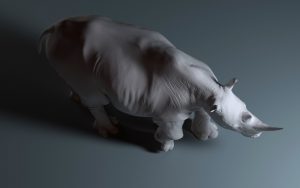 White Rhino 3d model for print