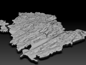 Anglesey/Ynys Mon 3d relief model