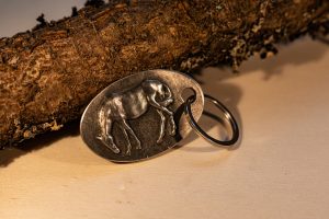 Pewter Horse keyring