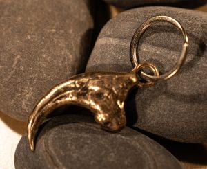 Large Bronze Velociraptor claw