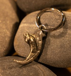 Large cast pewter claw