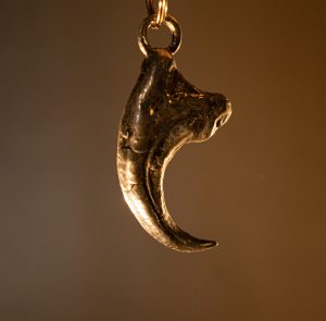 Large cast pewter claw