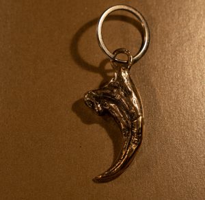 Hand sculpted and hand cast Bronze Velociraptor claw