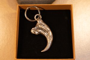 Large cast pewter claw