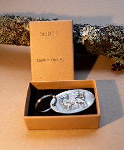 welsh dragon embossed keyring