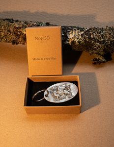 welsh dragon embossed keyring