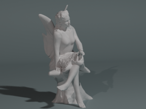3d digital sculpture of fantasy Fairy for 3d printing
