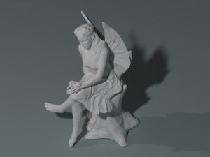 3d digital sculpture of fantasy Fairy for 3d printing