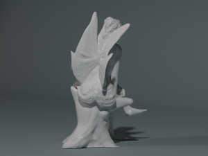 3d digital sculpture of fantasy Fairy for 3d printing