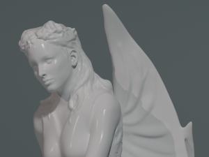 3d digital sculpture of fantasy Fairy for 3d printing
