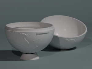 3d 2 Part Globe