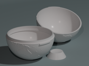 3d 2 Part Globe