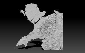 North wales relief 3d model