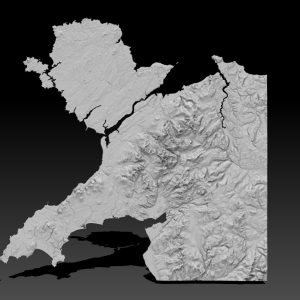 North wales relief 3d model