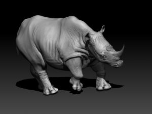 White Rhino 3d model for print