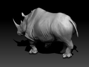 White Rhino 3d model for print