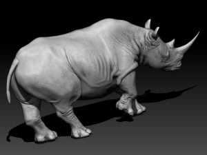 White Rhino 3d model for print