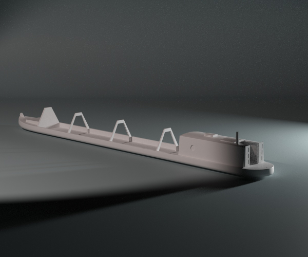 Canal boat for 3d print