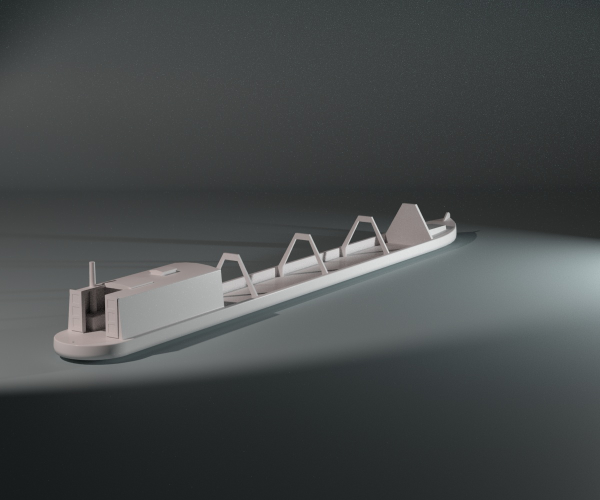 Canal boat for 3d print