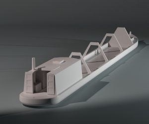 Canal boat for 3d print