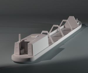 Canal boat for 3d print