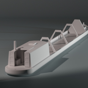 Canal boat for 3d print
