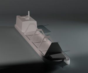 Canal boat for 3d print