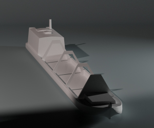 Canal boat for 3d print