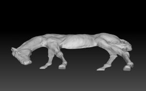 3d horse relief for print or CNC