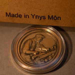 Bespoke Engraved Brass Coin for Carpenter or woodworker with relief engraving Ideal Retirement Gift Unique Worry & Challenge Coin