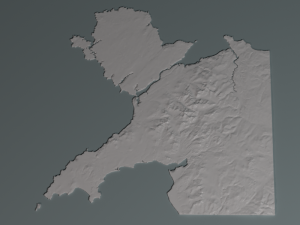 North wales relief 3d model