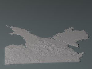 North wales relief 3d model